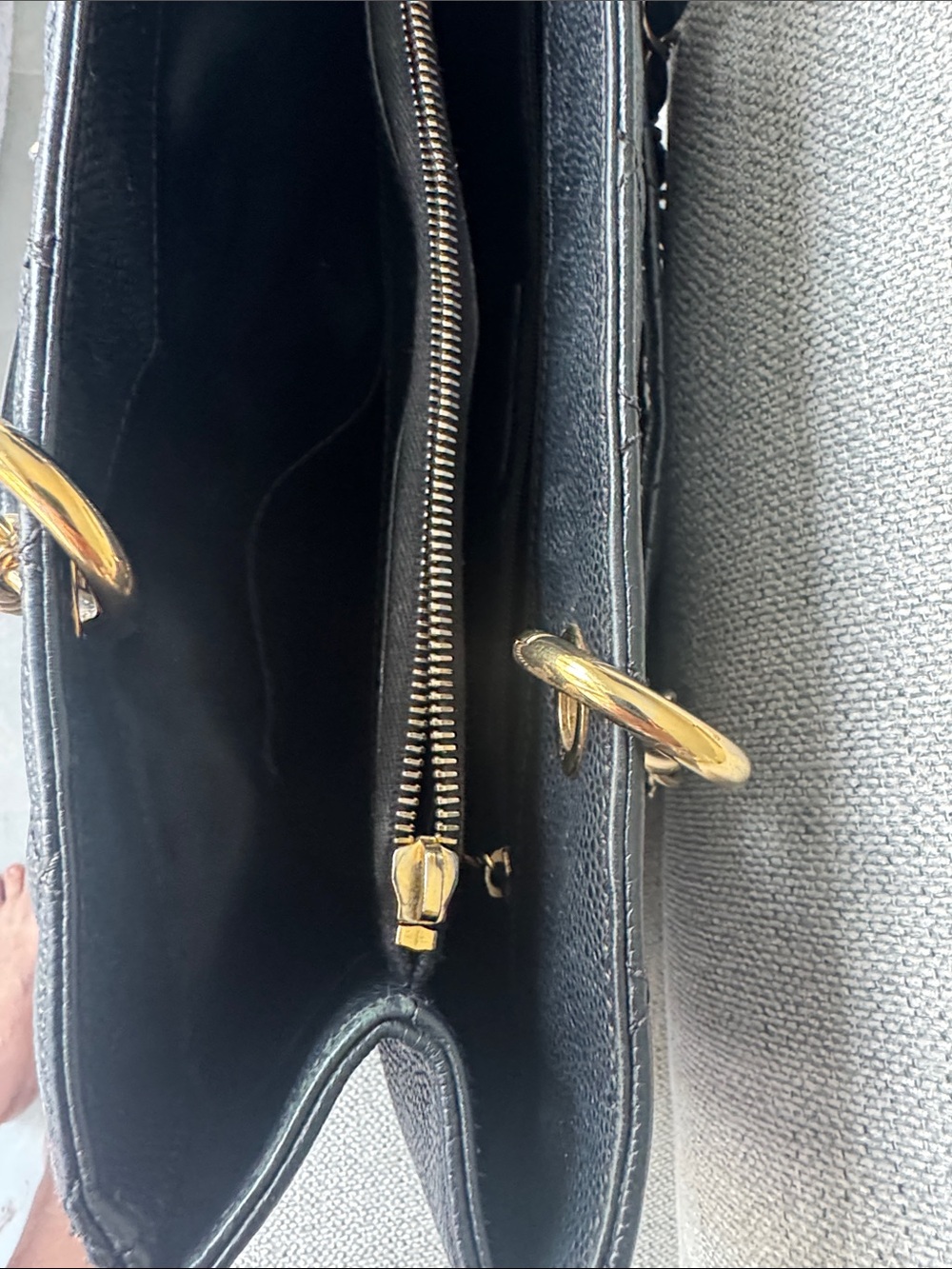 CHANEL Black Quilted Leather Shoulder Tote with Gold Hardware - Picture 7 of 11